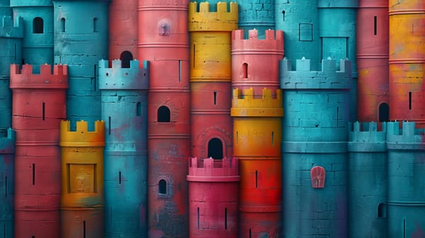 A colourful fortress guiding against oncoming threats. 